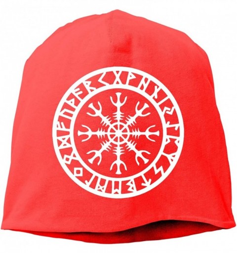 Skullies & Beanies Vikings Protection Hedging Unisex Knitted - Red - CZ18NUL76ND $20.80