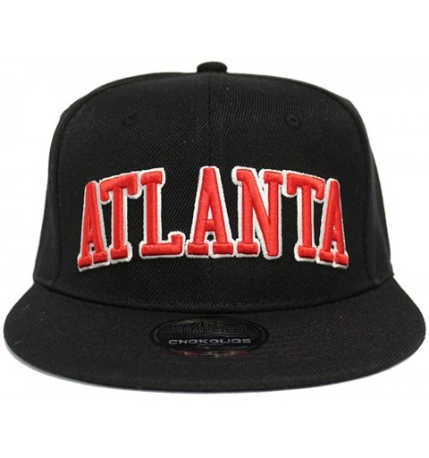Baseball Caps Team Color City Name Black Snapback Embroidered Baseball Football Snapback Hat Unisex - Cs101 Atlanta - C8185LT...