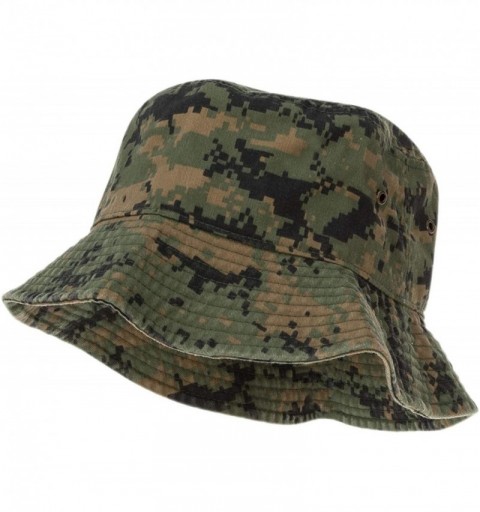 Bucket Hats 100% Cotton Bucket Hat for Men- Women- Kids - Summer Cap Fishing Hat - Digital Camo - CY18H2MEAMN $9.44