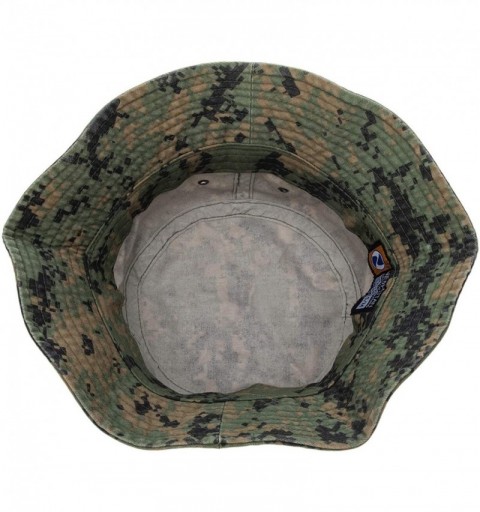 Bucket Hats 100% Cotton Bucket Hat for Men- Women- Kids - Summer Cap Fishing Hat - Digital Camo - CY18H2MEAMN $9.44