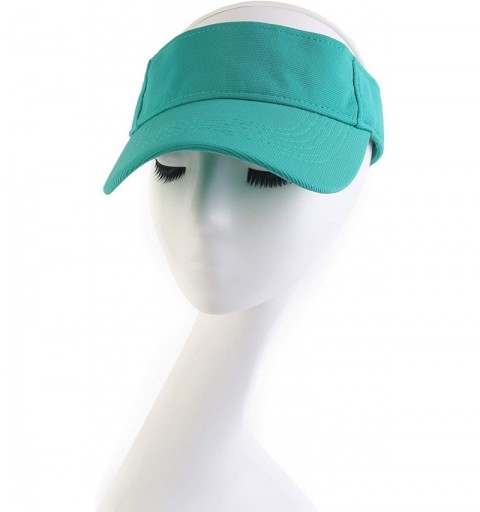 Visors Plain Men Women Sport Headband Sun Visor Adjustable Athletic Sportswear Runing Outdoor Hat Cap - Green - CW18QMS322M $...
