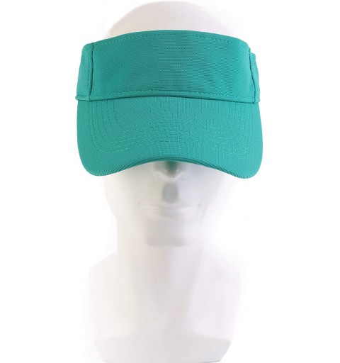 Visors Plain Men Women Sport Headband Sun Visor Adjustable Athletic Sportswear Runing Outdoor Hat Cap - Green - CW18QMS322M $...
