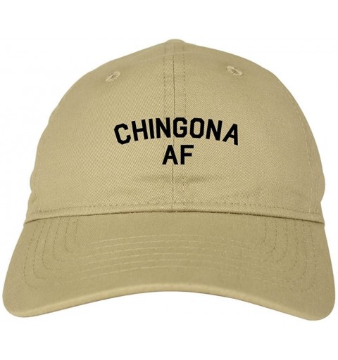 Baseball Caps Chingona AF Spanish Slang Mexican Dad Hat Baseball Cap - Beige - CI18CADGH9G $20.62
