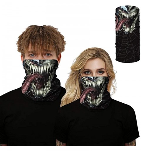 Balaclavas Face Mask Seamless Rave Bandana Dust Wind UV Protection Neck Gaiter Mask Headwear - Black Venom - CW197T0RA6Q $14.65