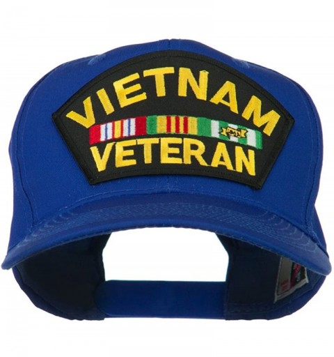 Baseball Caps Vietnam Veteran Patched High Profile Cap - Royal - C711ND5JZPR $18.78