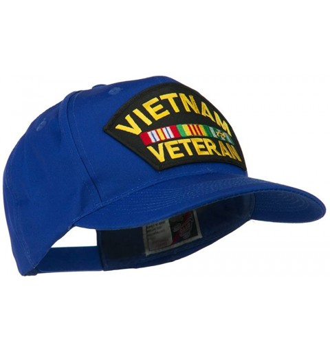 Baseball Caps Vietnam Veteran Patched High Profile Cap - Royal - C711ND5JZPR $18.78