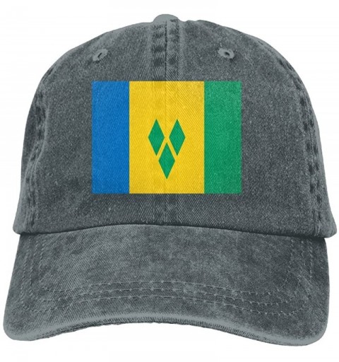 Skullies & Beanies Flag of Saint Vincent and The Grenadines Unisex Adult Baseball Hat Sports Outdoor Cowboy Cap - Asphalt - C...