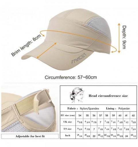 Baseball Caps Mens UPF50 Quick-Dry Baseball Cap Foldable Brim Free-Size Sun Hat Unisex - 00040_white - CP18S67CIEL $14.67