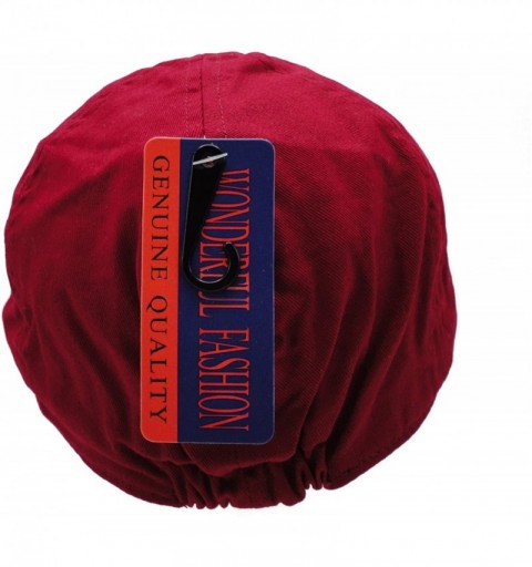 Newsboy Caps Men's Cotton Vibrant Colored Newsboy Cap - Red - CY189ML5HML $12.59
