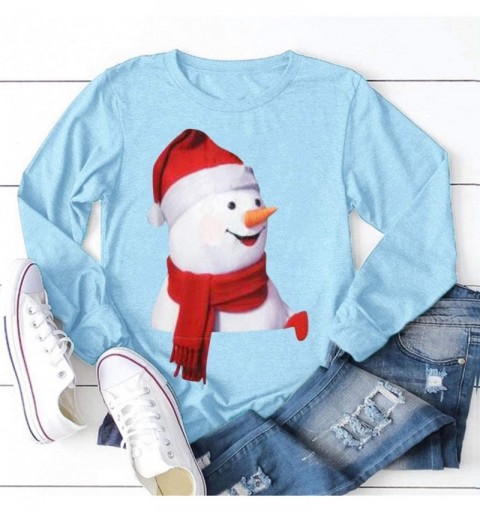 Visors Womens Christmas Snowman Pullover - U - CH18AE85K04 $9.21