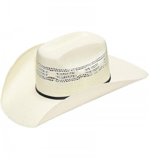 Cowboy Hats Men's Bangora Straw Cowboy Hat Natural 6 3/4 - CY11IGAC9BP $30.65