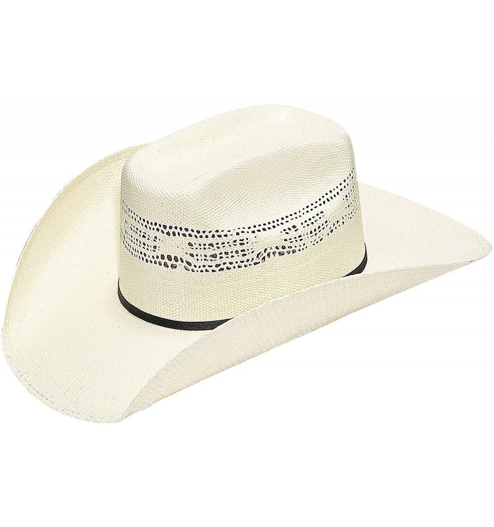 Cowboy Hats Men's Bangora Straw Cowboy Hat Natural 6 3/4 - CY11IGAC9BP $30.65