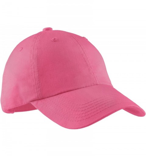 Baseball Caps Women's Garment Washed Cap - Bright Pink - CK11NGRHTVT $12.21