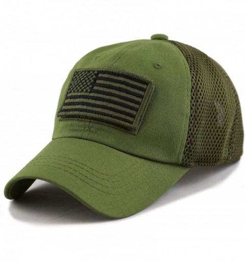 Baseball Caps Cotton & Pigment Low Profile Tactical Operator USA Flag Patch Military Army Cap - Usa- Olive - C51836KSW0Q $14.97