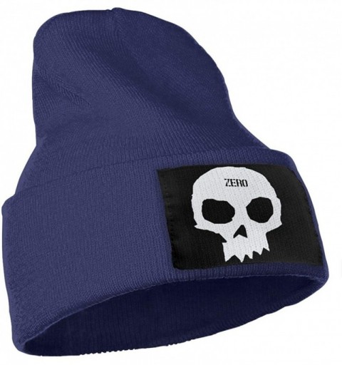 Skullies & Beanies Mens & Womens Zero Skateboards Single Skull Skull Beanie Hats Winter Knitted Caps Soft Warm Ski Hat Navy -...