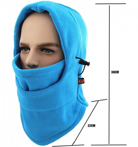 Balaclavas Balaclava Windproof Ski Face Mask Warm Fleece Ear-Flap Winter Hats Hoodie MK9 - Burgundy - CN18LD5AAOO $7.67