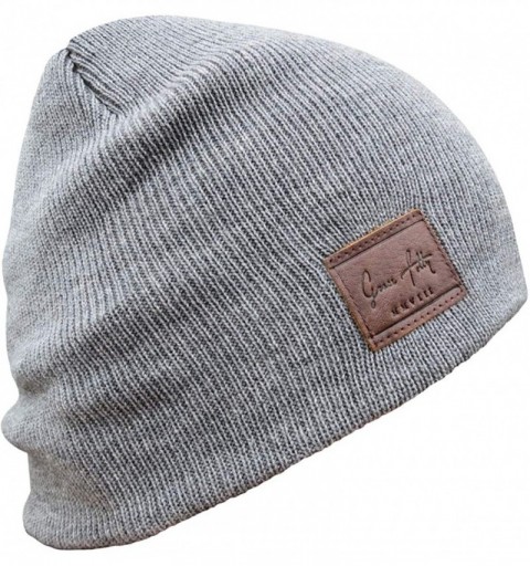 Skullies & Beanies Knit Beanie Hat Cap for Men or Women - Light Gray - C418T468YL3 $15.45