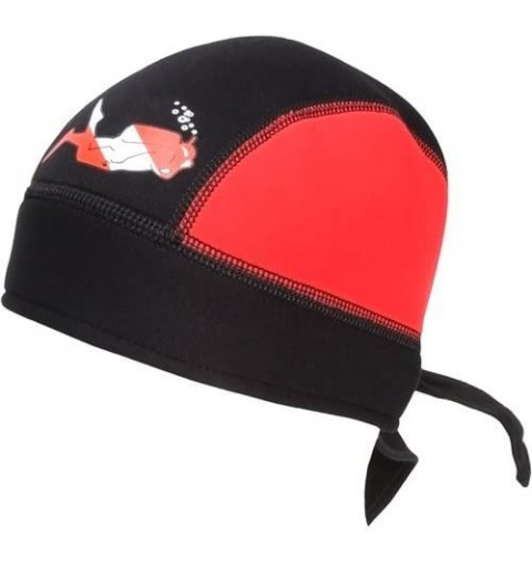 Baseball Caps Neoprene Bandana with Diver Image - Red - CD11WQTCH7T $22.78