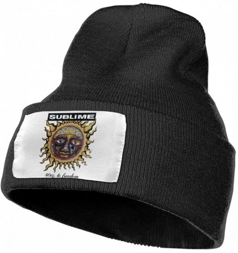 Skullies & Beanies Unisex Sublime 40 Oz to Freedom Beanie Hat Winter Warm Knit Skull Hat Cap - Black - CF18KREOA2L $22.00