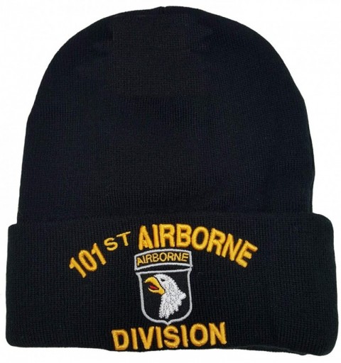Skullies & Beanies US Military 101st Airborne Division Black Skull Beanie Officially Licensed Cap - CL1286YZOLD $26.00