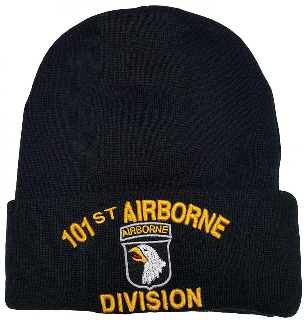 Skullies & Beanies US Military 101st Airborne Division Black Skull Beanie Officially Licensed Cap - CL1286YZOLD $26.00