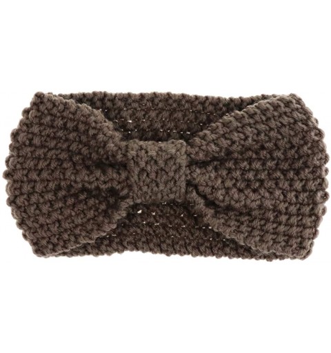 Headbands Crochet Turban Headband for Women Warm Bulky Crocheted Headwrap - CF186M97IQG $10.82