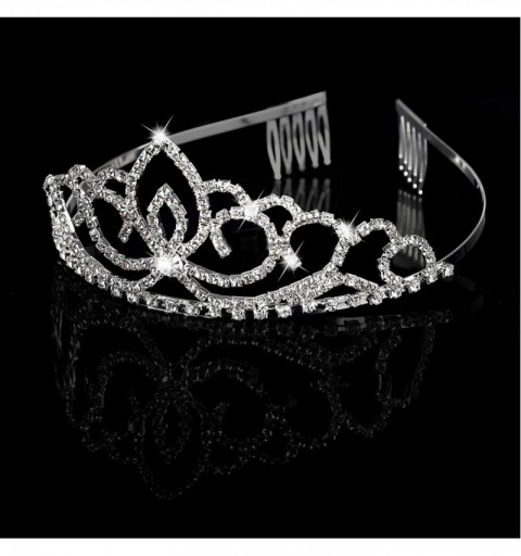 Headbands Tiaras Crown Comb Rhinestone Crown for Bridal for Girl Women Decoration on Birthday Wedding Party Prom Silver - CB1...