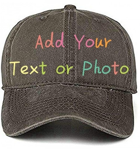 Baseball Caps Custom Cowboy Hat DIY Baseball Cap Outdoor Visor Hat Trucker Cap(Adjusted/Black/Adult) - Coffee - CB18G697S2Z $...