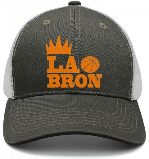 Skullies & Beanies Orange-LABRON-Creative-Basketball-Crown Mens Adjustable Funny Saying mesh Fitted Hats - CC18GL7U03R $23.61