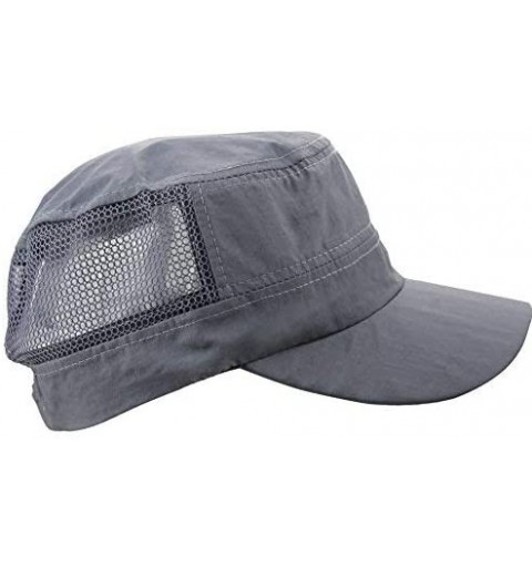 Baseball Caps Mens Women Summer Outdoor Sport Army Flat Top Baseball Hat Running Visor Sun Cap - Dark Gray - C7189ZM0404 $10.91
