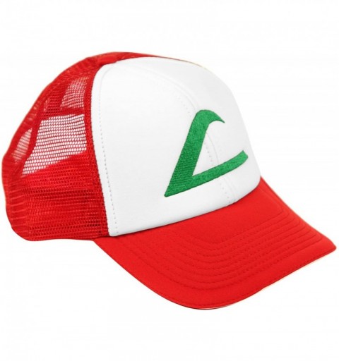 Baseball Caps Ash Ketchum Cosplay Hat Mesh Cap w/Plastic Snap Closure - Adult Size - Red - CS187KOSIUS $9.79