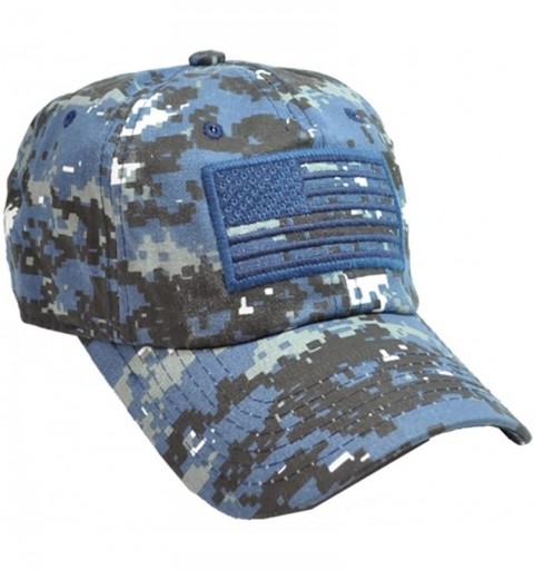 Baseball Caps American Flag Baseball Cap Twill Cotton Dad Hat Low Profile Military Cap Special Force Tactical Cap - Blue Camo...