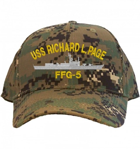 Baseball Caps USS Richard L. Page FFG-5 Embroidered Pro Sport Baseball Cap - Camoflauge - C6185UZYRD5 $18.89