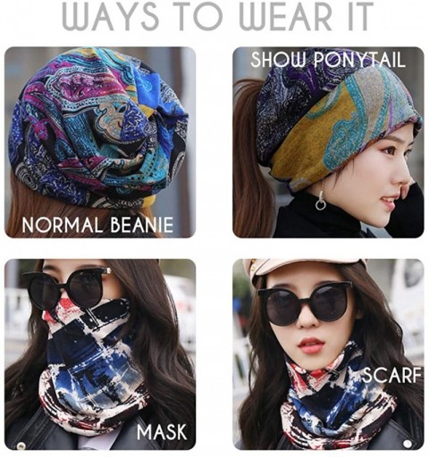 Skullies & Beanies Women's Cotton Lace Baggy Slouchy Beanie Chemo Hat Cap Scarf - Black - CY193LNAY42 $8.36