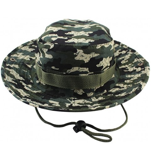 Sun Hats Outdoor Camping Hat Wide Brim Camouflage Boonie Hat Sun Protection Hat - Bamboo Camouflage - CV17Y0M9E04 $20.24