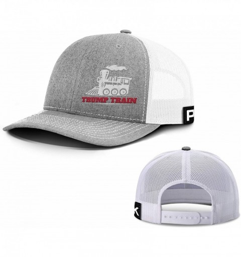 Baseball Caps Trump Train Hat with Mesh Back - Heather Front / White Mesh - CG192UC6XN5 $36.10