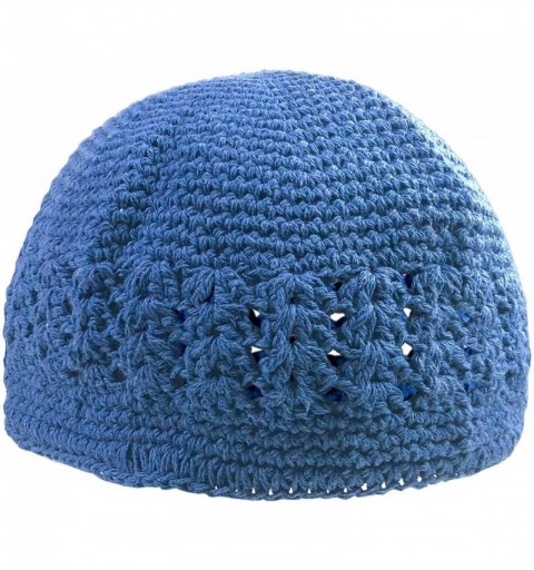 Skullies & Beanies Strechable One Size Stretchable Crochet Beanie Weave Kufi Skull Cap - Blue - CP18NHGRRU6 $13.19