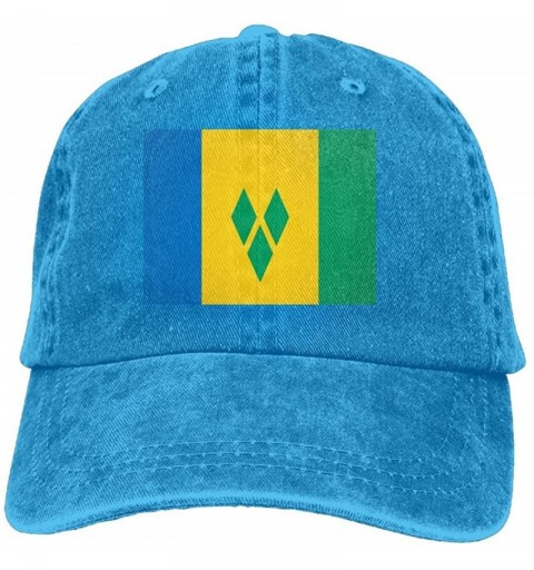 Baseball Caps Flag of Saint Vincent and The Grenadines Unisex Adult Baseball Hat Sports Outdoor Cowboy Cap - Royalblue - CX18...