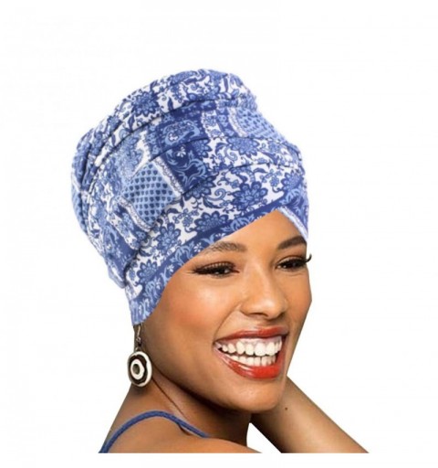 Headbands Easy Wearing African Head Wrap-Long Scarf Turban Shawl Hair Bohemian Headwrap - Colour19 - C018U0AL6ZC $29.44