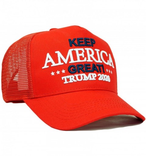 Baseball Caps Trump 2020 Keep America Great Embroidery Campaign Hat USA Baseball Cap - Style No.2 Mesh- Red - C518QI44249 $12.57