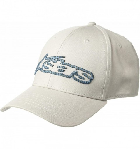Baseball Caps Men's Logo Flexfit Hat Curved Bill Structured Crown - Blaze Fader Hat Silver/Blue - C218HERMI0E $28.00