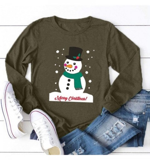 Newsboy Caps Womens Christmas Snowman Pullover - Ae - C618AE6NNXK $8.64
