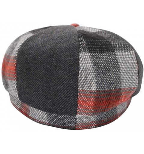 Newsboy Caps Wool Newsboy Cap for Men Women - Classic Vintage Gatsby Lvy Cabbie Hat Flat Beret Cap Adjustable Size - CE18AKME...
