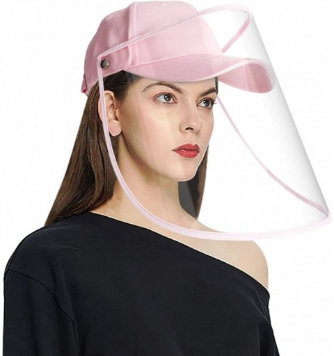 Sun Hats Baseball Cap & Bucket Hat Detachable- Fashion Sun Hat Unisex Clear Film - C-pink - CD198XL84SO $13.67