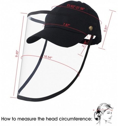 Sun Hats Baseball Cap & Bucket Hat Detachable- Fashion Sun Hat Unisex Clear Film - C-pink - CD198XL84SO $13.67