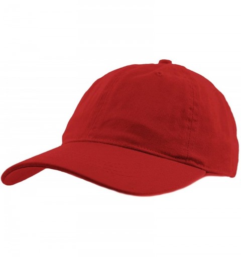 Baseball Caps Everyday Unisex Cotton Dad Hat Plain Blank Baseball Adjustable Ball Cap - Burgundy - CY182GL9MNR $10.94