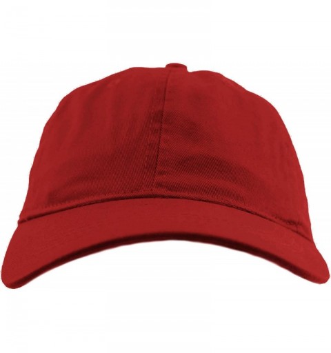 Baseball Caps Everyday Unisex Cotton Dad Hat Plain Blank Baseball Adjustable Ball Cap - Burgundy - CY182GL9MNR $10.94