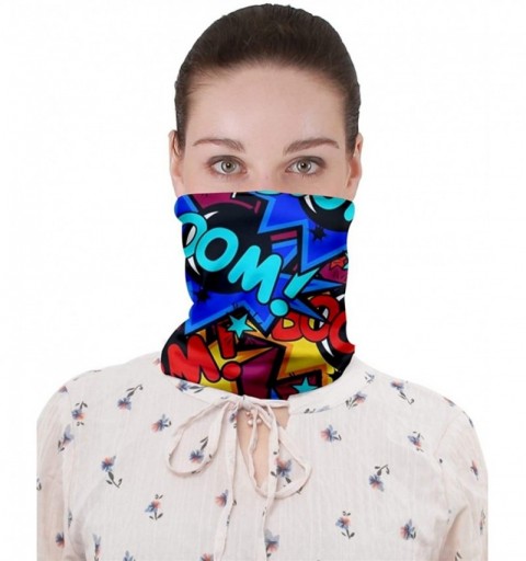 Headbands Womens Multi-Functional Face Mask Emotions Emoji Smile Face Lips Pop Art Adult Mouth Cover Bandanas - CJ198UI9SZE $...