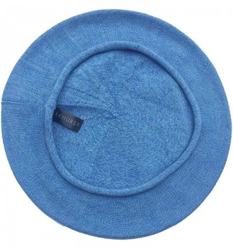 Berets 10-1/2 Inch Cotton Knit Beret - Bella Blue Twist - CT129VRA1BB $28.56