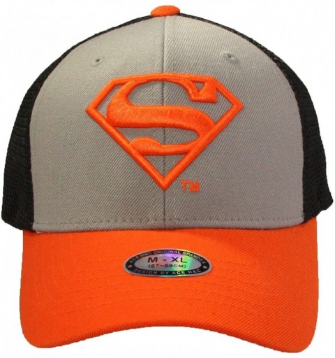 Baseball Caps Superhero Snapback Baseball Cap Hip-hop Flat Bill Hat - Superman Orange / Grey - C418KM0O6RK $13.70